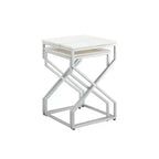 Modern Marble Top Nested Table with Stylish Frame
