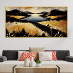 Modern Minimal Abstract Canvas Painting for Stylish Home
