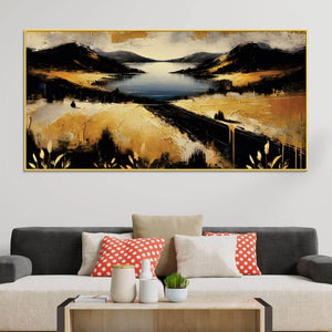 Modern Minimal Abstract Canvas Painting for Stylish Home