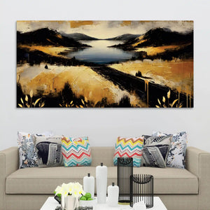 Modern Minimal Abstract Canvas Painting for Stylish Home