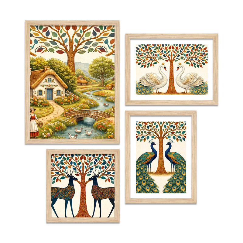 Modern Nature Art Wall Frame Set of Four