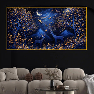 Modern Nature Decor Crystal Glass Wall Painting