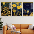 Modern Nature Inspired Acrylic Painting Set of 3