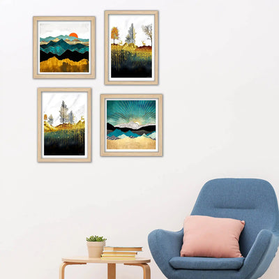 Modern Nature Wall Art Frame Set of 4