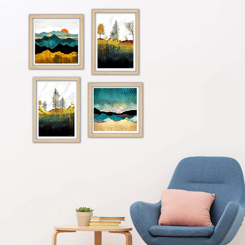 Modern Nature Wall Art Frame Set of 4