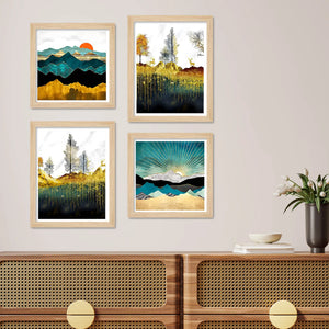 Modern Nature Wall Art Frame Set of 4