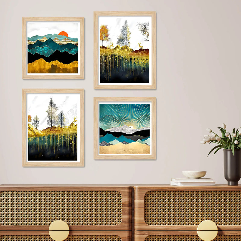 Modern Nature Wall Art Frame Set of 4