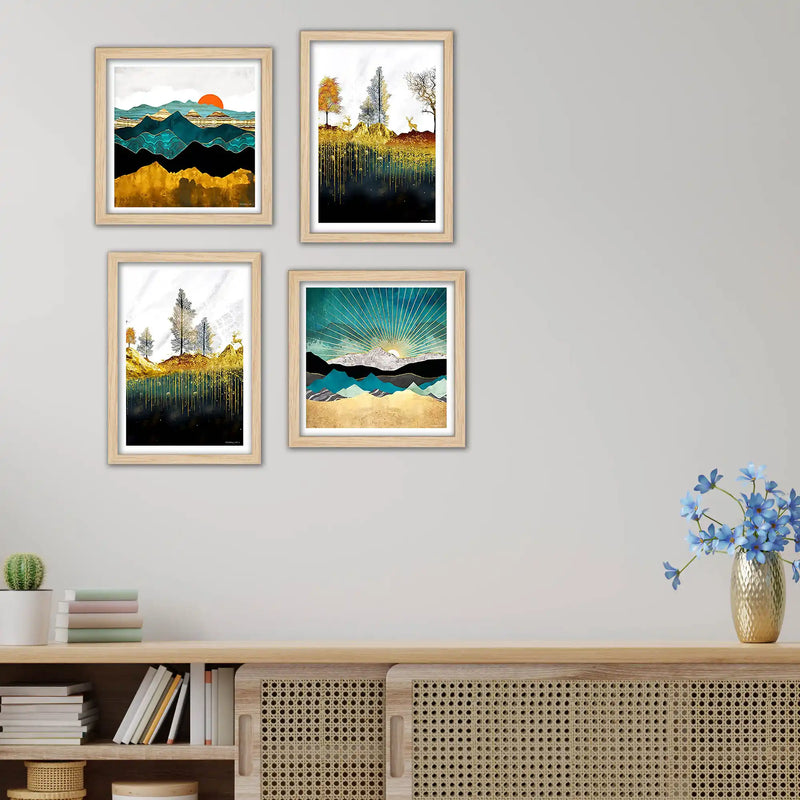 Modern Nature Wall Art Frame Set of 4