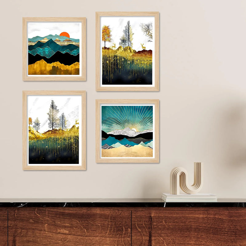 Modern Nature Wall Art Frame Set of 4