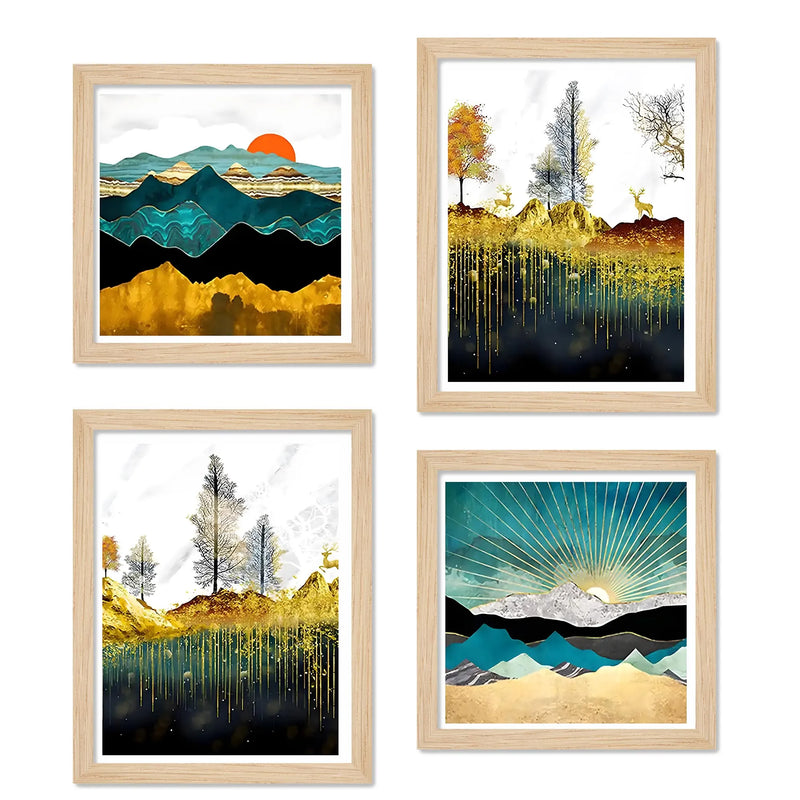 Modern Nature Wall Art Frame Set of 4