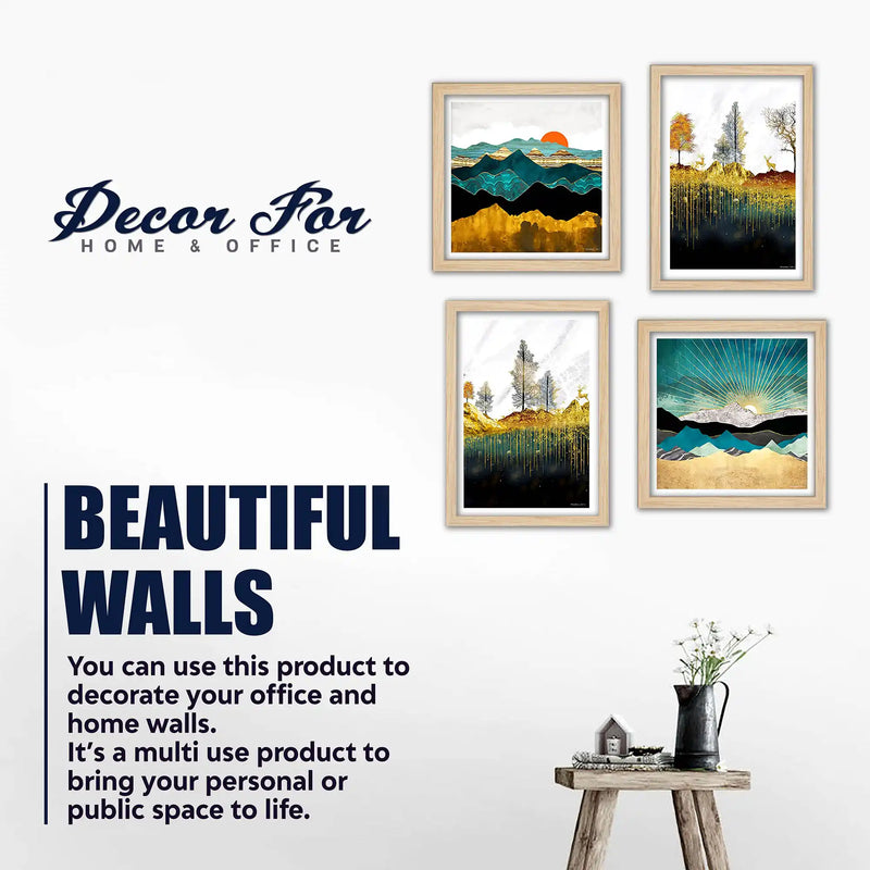 Modern Nature Wall Art Frame Set of 4