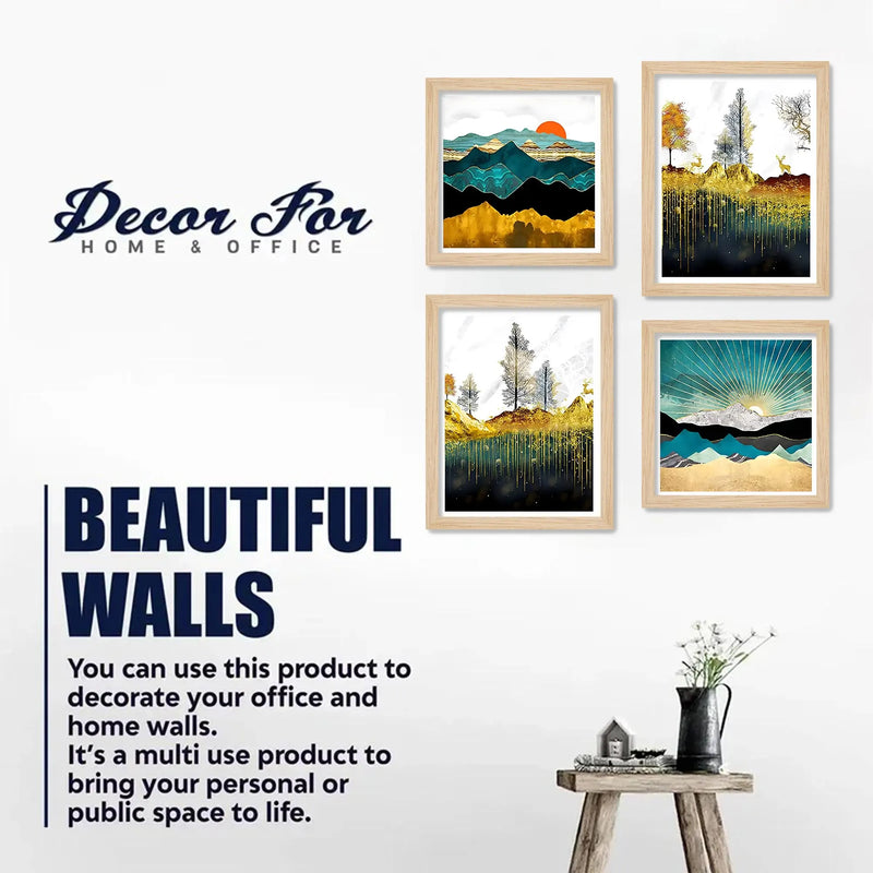 Modern Nature Wall Art Frame Set of 4