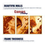 Modern Neutral Canvas Wall Painting Set of Three for Home Decor