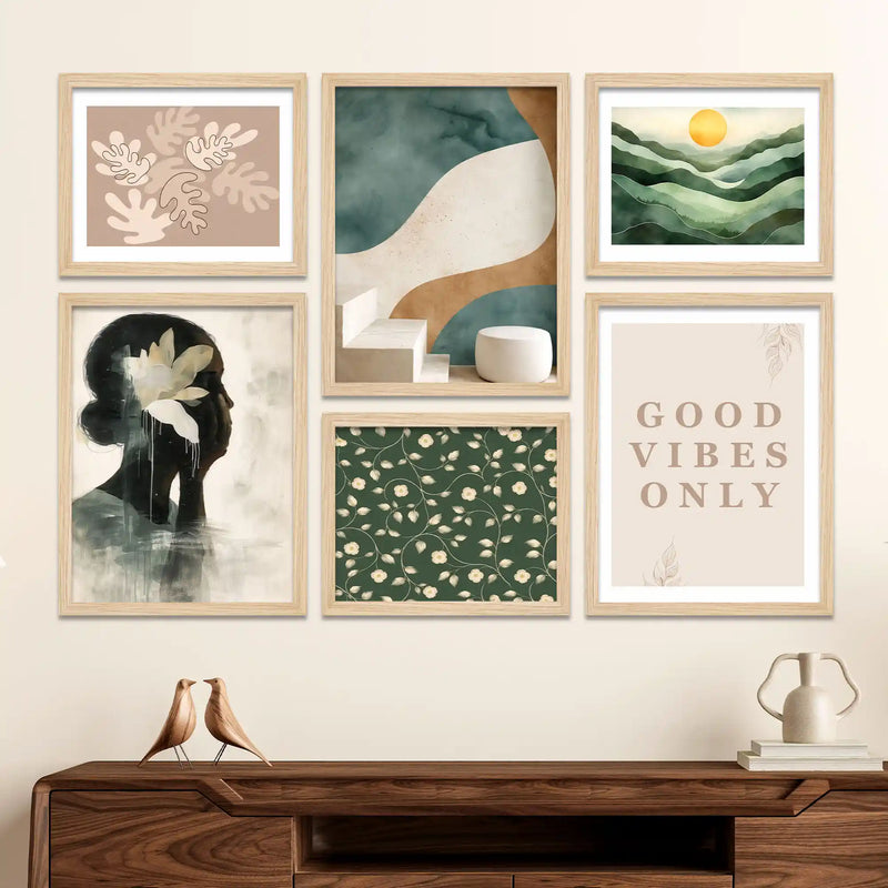 Modern Neutral Wall Art Frame Set of 6