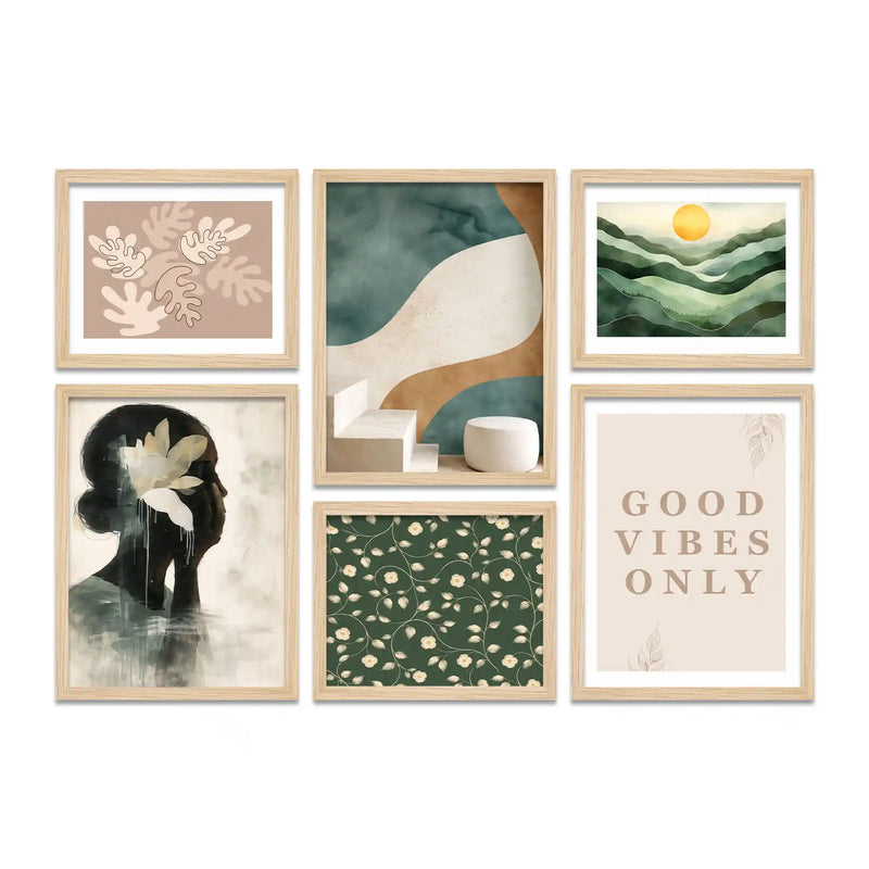 Modern Neutral Wall Art Frame Set of 6