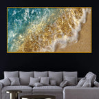 Modern Ocean Crystal Glass Artwork Wall Painting
