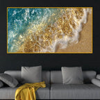 Modern Ocean Crystal Glass Artwork Wall Painting