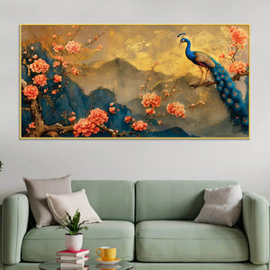 modern-peacock-canvas-painting-for-home-wall-decor