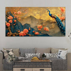 Modern Peacock Canvas Painting for Home Wall Decor