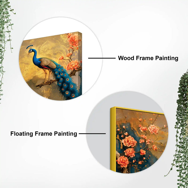 Modern Peacock Canvas Painting for Home Wall Decor