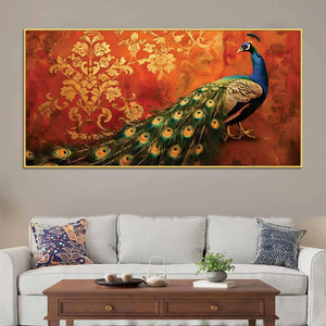 Modern Peacock Majesty Canvas Wall Painting