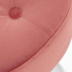 Modern Pink Adjustable Vanity Stool with Tufted Cushion