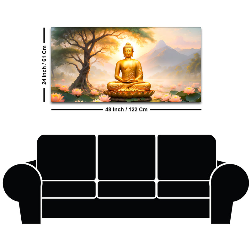 Modern Premium Buddha Canvas Painting for Peaceful Wall Décor
