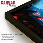 Modern Rainy Night Street Canvas Painting for Elegant Interiors