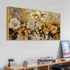 Modern Rose Floral Canvas Wall Art Abstract Painting