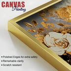 Modern Rose Floral Canvas Wall Art Abstract Painting