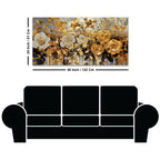 Modern Rose Floral Canvas Wall Art Abstract Painting