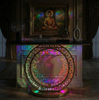 Modern Round LED Console Table in Gold | Entryway Furniture (SS 302)