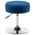 Modern Royal Blue Adjustable Vanity Stool with Tufted Cushion