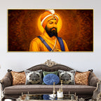 Modern Sikh Guru Religious Canvas Artwork for Home