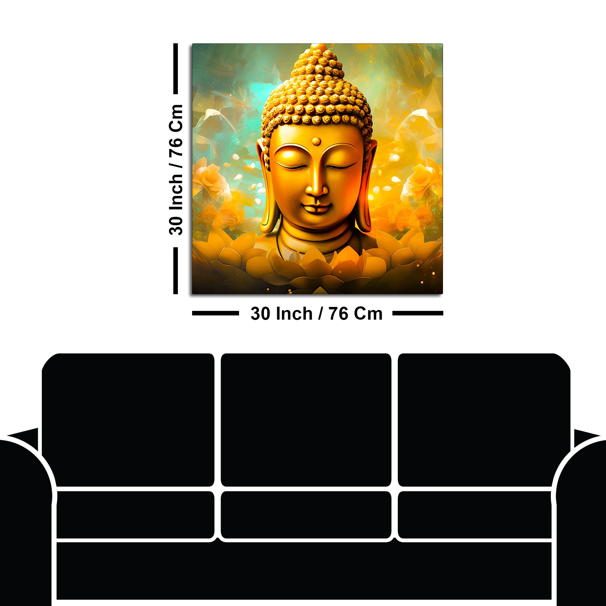Modern Spiritual Buddha Canvas Wall Décor Painting