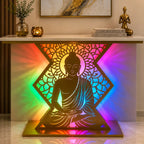 Modern Spiritual LED Buddha Console Table for Office (SS 302)