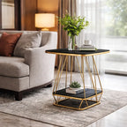 modern-square-shaped-creative-artistic-golden-metal-finish-with-black-marble