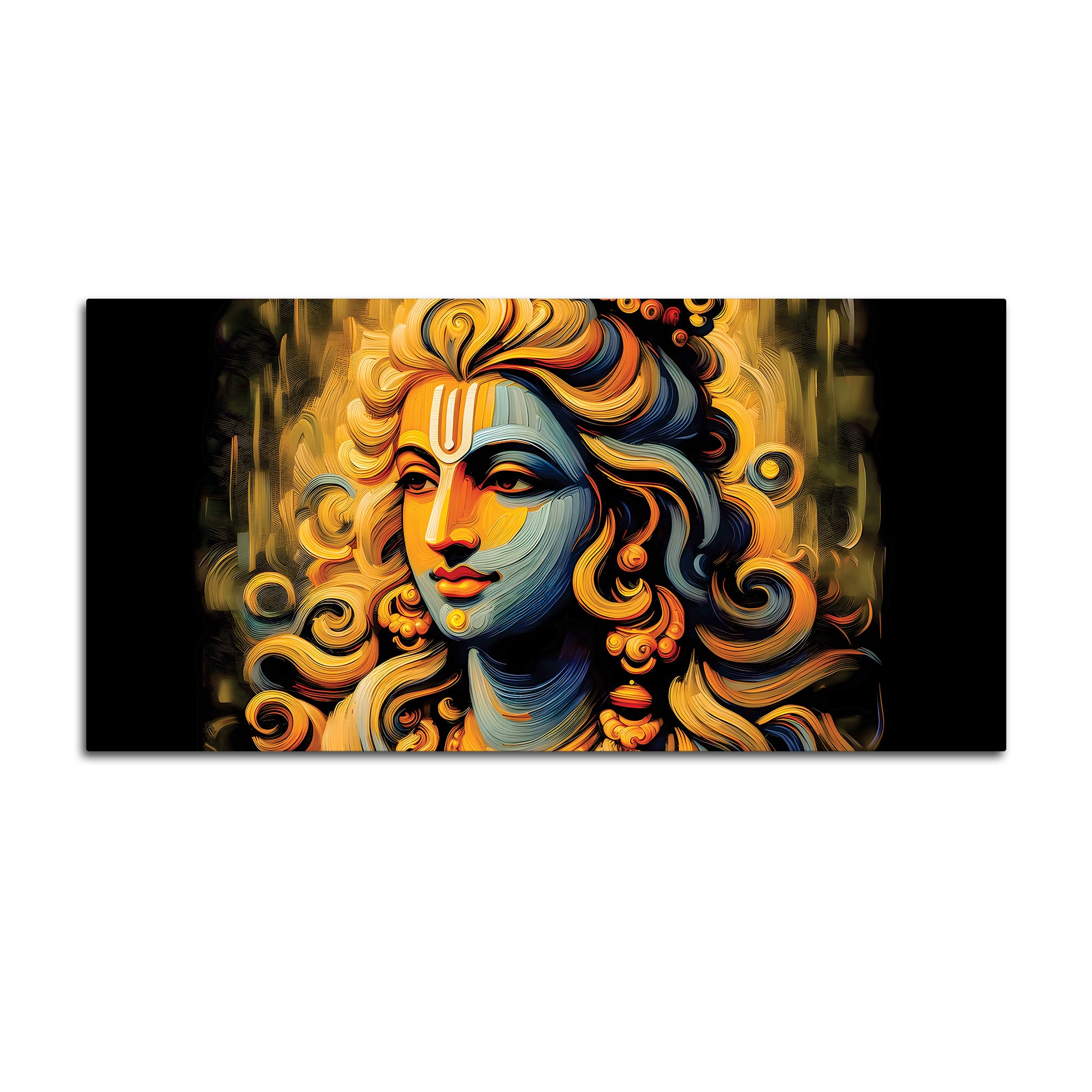 Modern Style Lord Krishna Canvas Painting for Elegant Home Décor