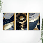 Modern Textured Abstract Canvas Wall Decor Painting Set of Three