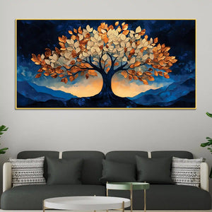 Modern Tree of Life Abstract Canvas Painting for Home Decor