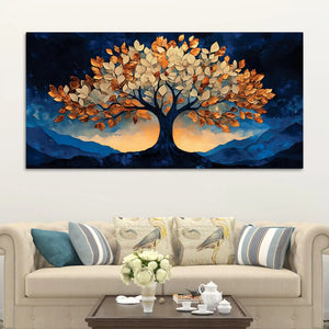 Modern Tree of Life Abstract Canvas Painting for Home Decor