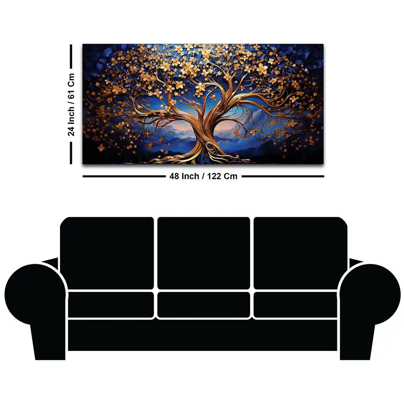 Modern Tree of Life Canvas Painting for Living Room