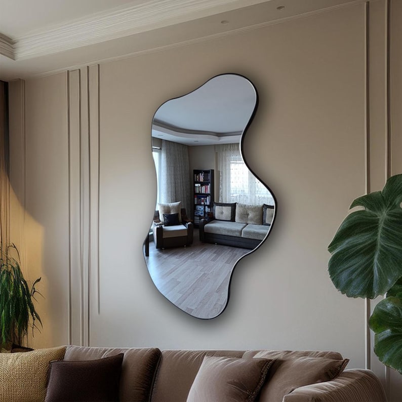 Modern Wall Mirror | Irregular Shape Decorative Home Mirror
