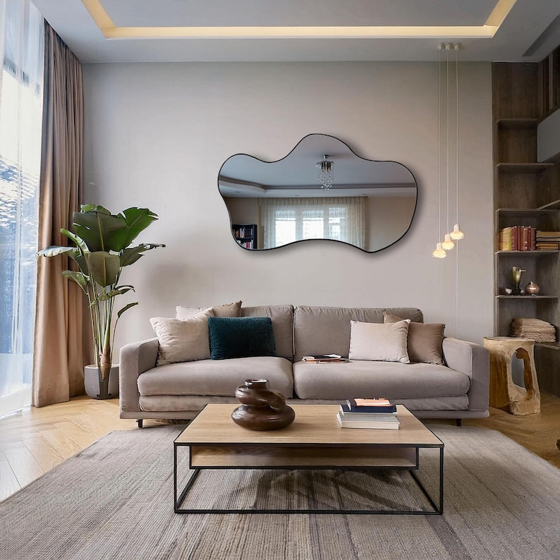 Modern Wall Mirror | Irregular Shape Decorative Home Mirror