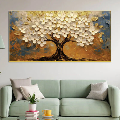modern-white-floral-tree-canvas-painting-for-living-room-decor