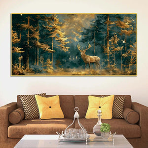 Modern Wildlife Deer Canvas Painting for Home & Office