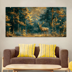 Modern Wildlife Deer Canvas Painting for Home & Office