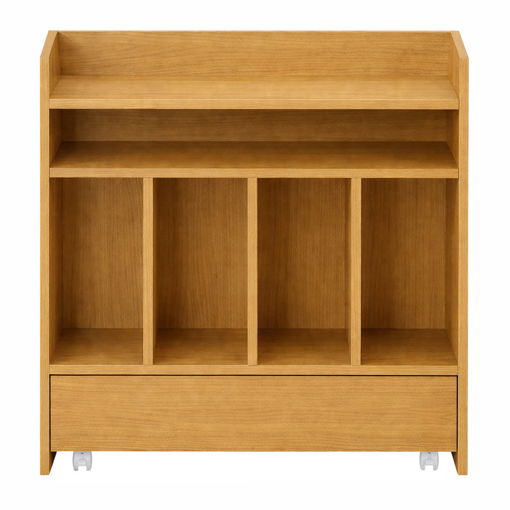Modern Wooden Book Rack | Open Storage Shelf for Home & Office