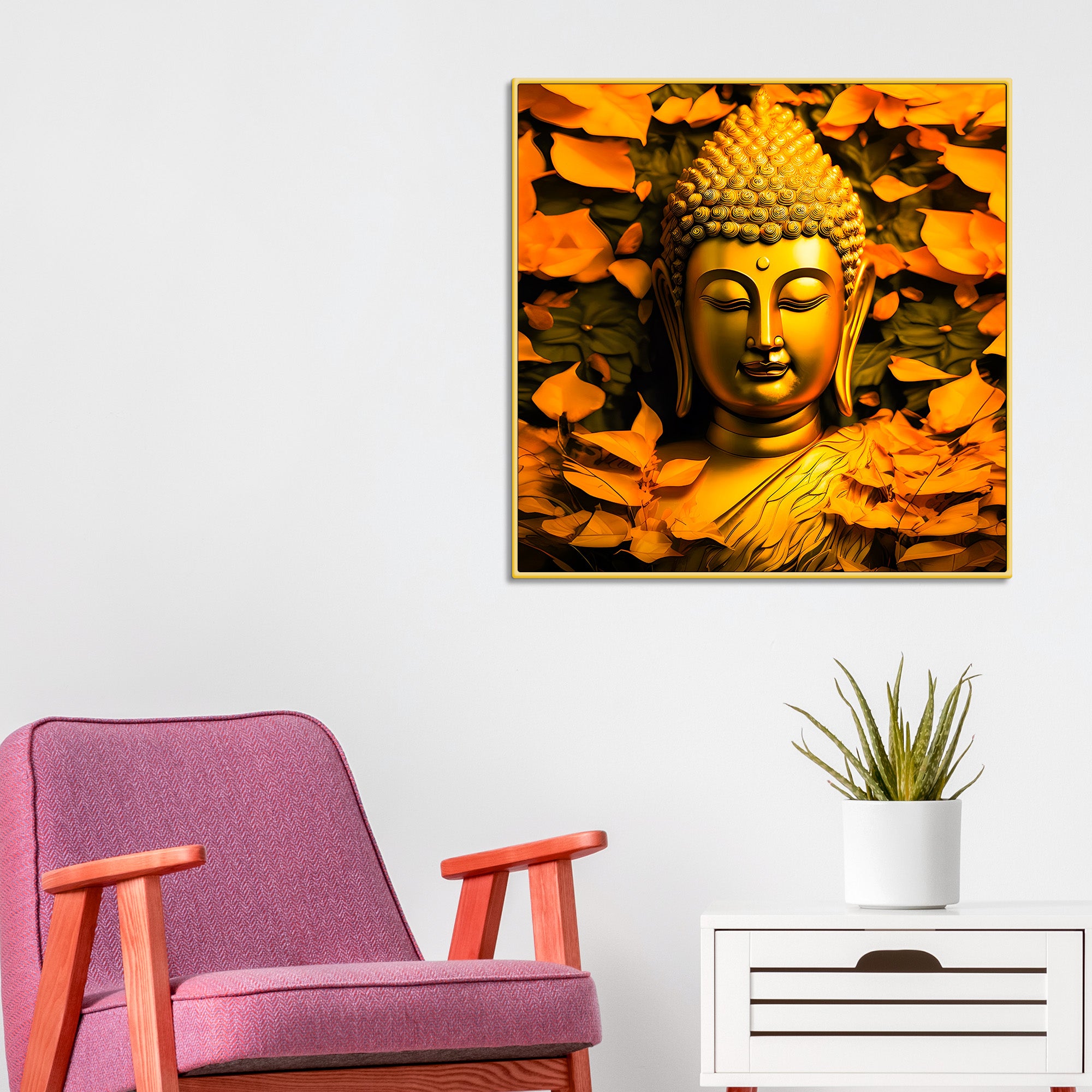 Modern Zen Buddha Canvas Painting for Home Interior