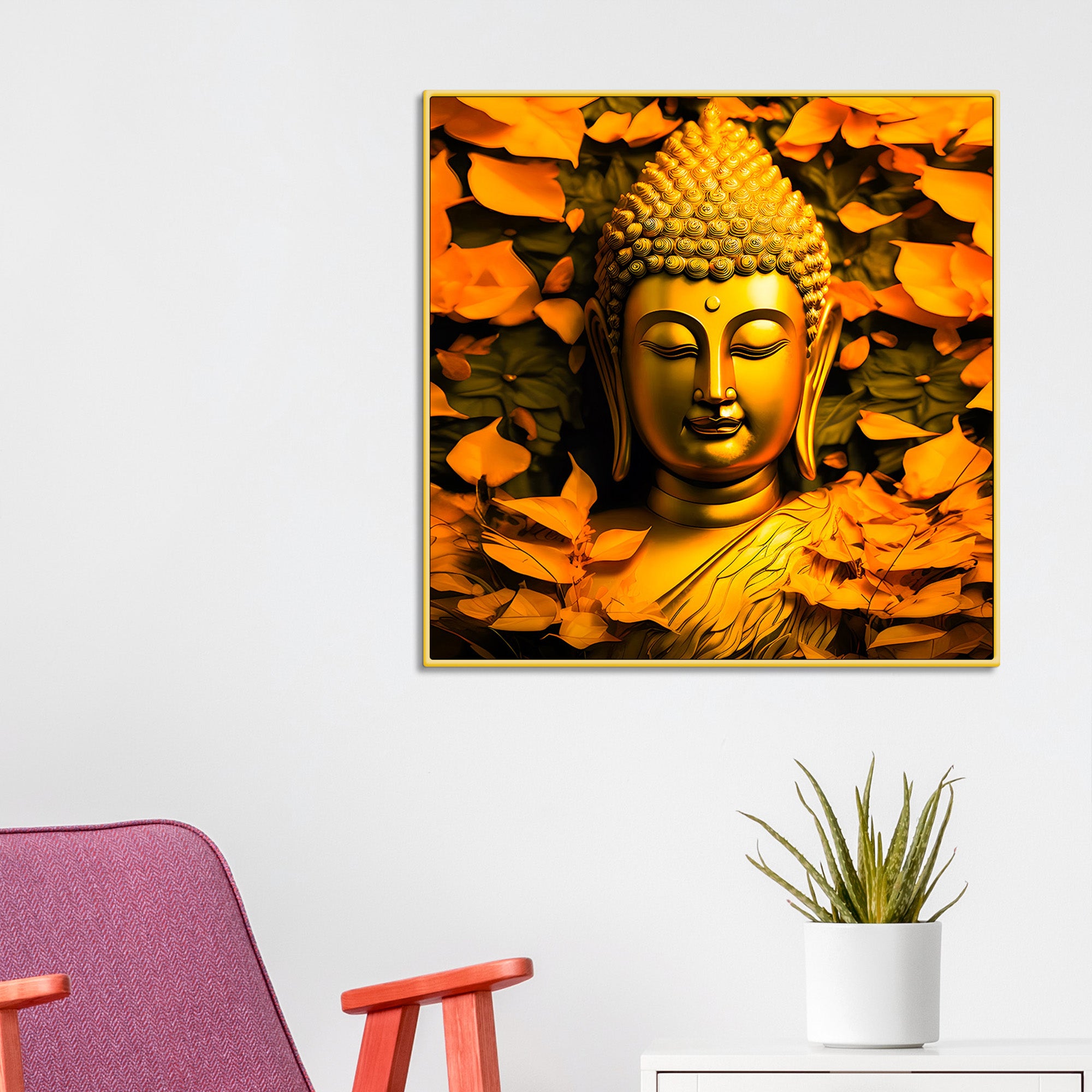 Modern Zen Buddha Canvas Painting for Home Interior